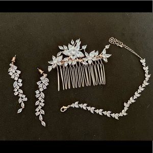Rose Gold Bridal Jewelry Set